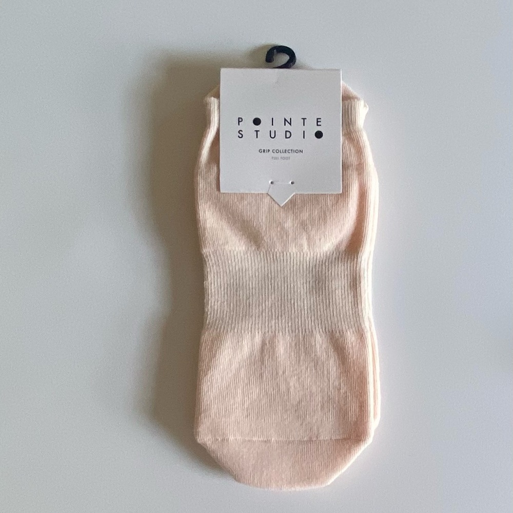 Pointe Studio Union Full-Foot Grip Socks, Pilates Barre & Yoga Socks, M/L 8-10